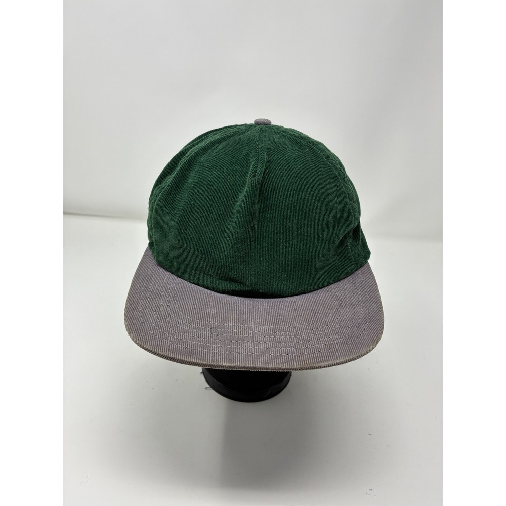 Only NY Corduroy Snapback Hat Green Grey Made in USA Streetwear Cap